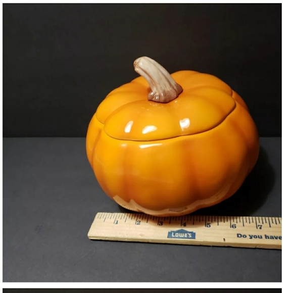 TELEFLORA GIFT Fall Pumpkin Cookie/Candy Jar With Lid - Picture 7 of 9